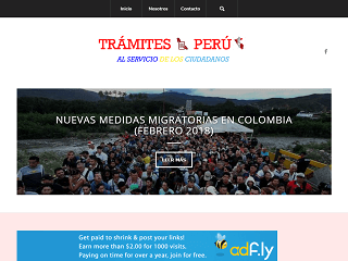 Diseño web promocional Trámites Perú